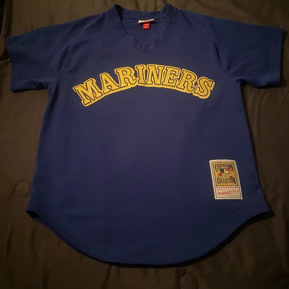 Mitchell and Ness Seattle Mariners Ken Griffey Jr Batting Jersey - Picture 1 of 2